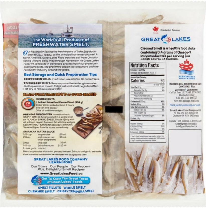 Smelt fish boneless raw