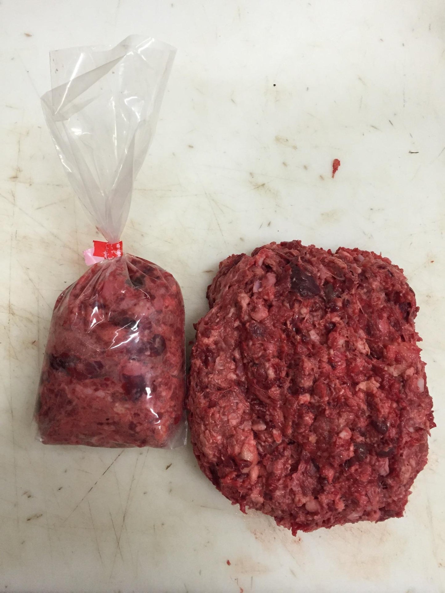 BEEF ORGANS kidney,heart,liver Ground. Boneless five lb roll