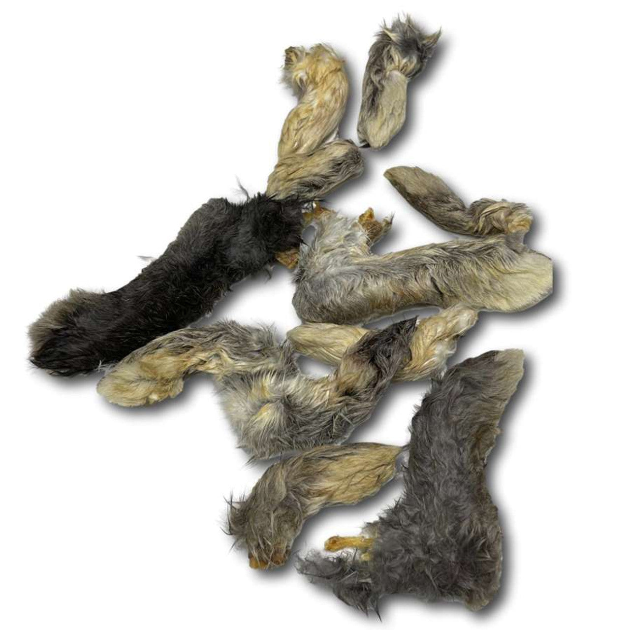 Fur covered Rabbit Feet x6
